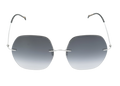 Sunglasses with gradient lenses on a white background